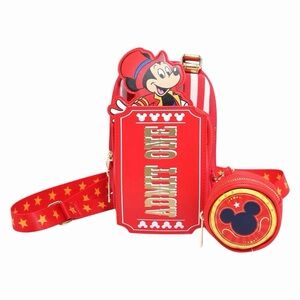 NEW Loungefly Disney Mickey Mouse Circus Ticket Belt Bag With Coin Purse